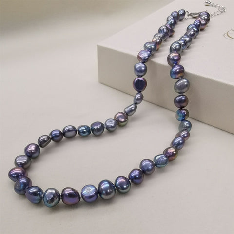 Necklace Black/White/Pink/Purple Pearl