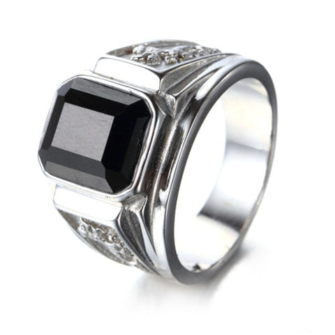 Fashion Gold Big Red Black Green Blue Stone Square