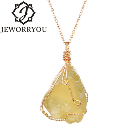 Raw Ore Crystal Necklace Pendant Natura