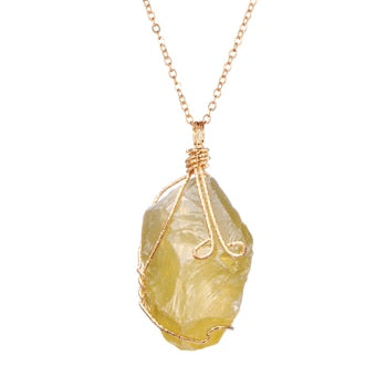 Raw Ore Crystal Necklace Pendant Natura