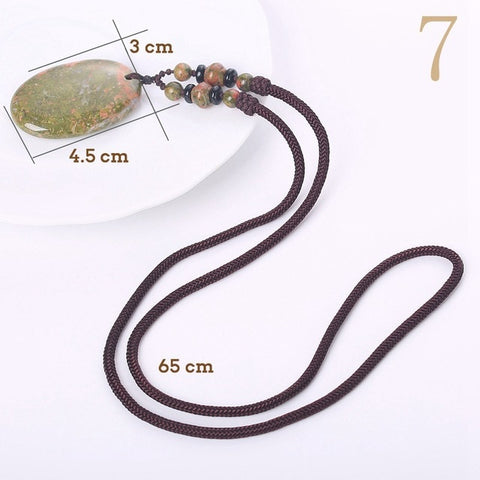 Yumten Turquoise Pendant Necklaces Long Women