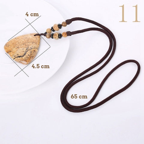 Yumten Turquoise Pendant Necklaces Long Women