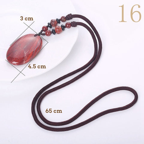 Yumten Turquoise Pendant Necklaces Long Women